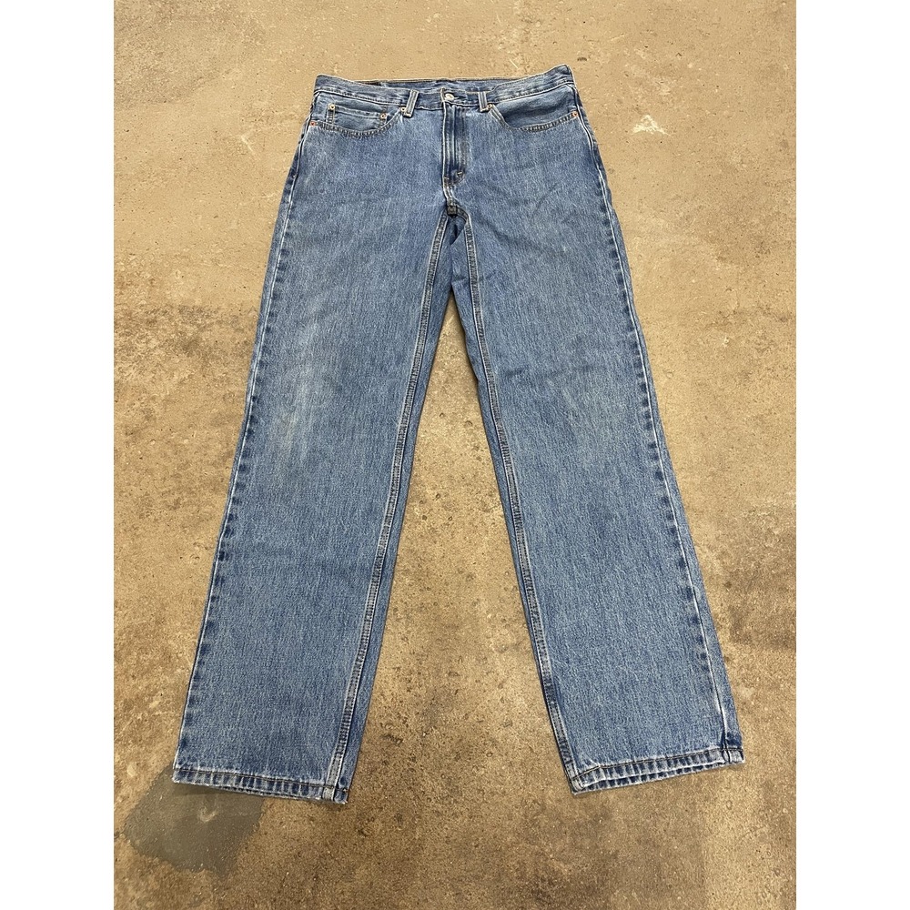 Levis 550 Jeans Mens 34x34 Medium Wash‎ Blue Relaxed Fit Tapered Leg Zip Fly